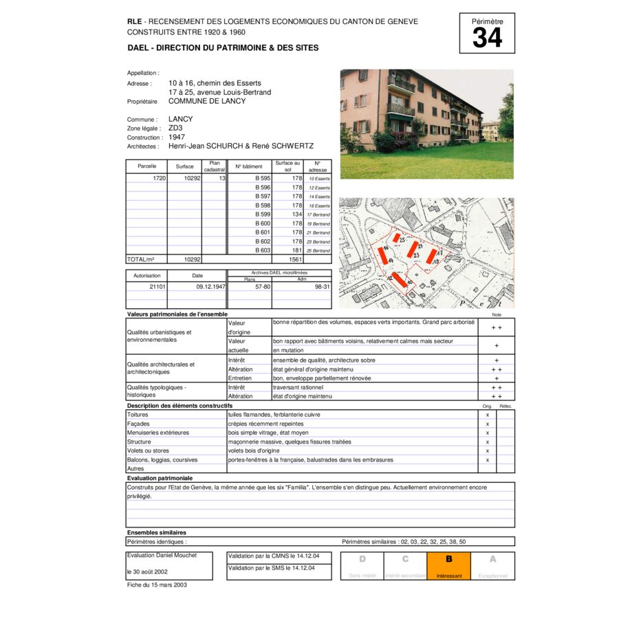 Chemin des Esserts 10-16